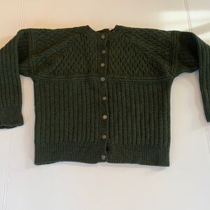 Robert Scott Women’s Large (some shrinking) Forest Green 100 % Wool Cardigan